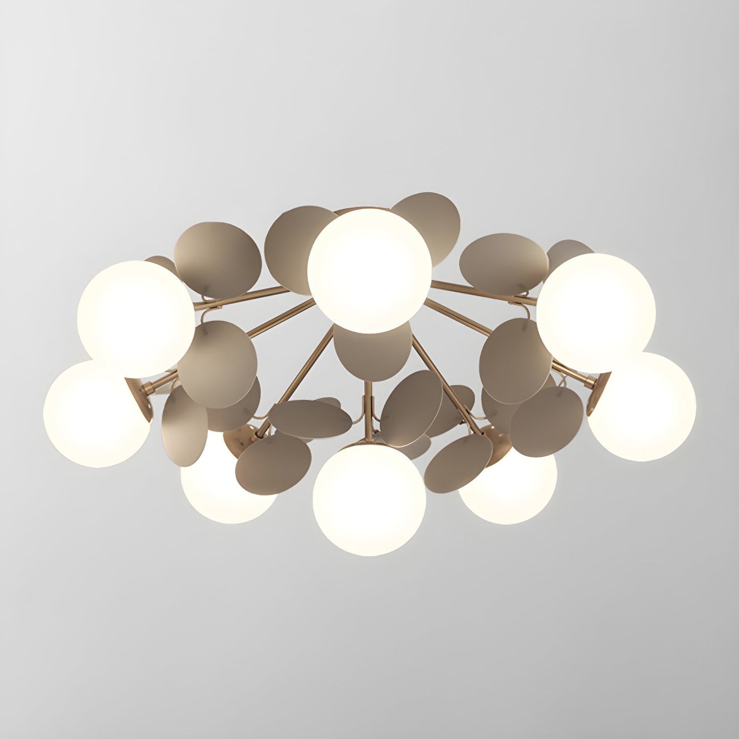 Round Macaron Ceiling Lamp 8 heads ? 28.3″ x H 15″ / Grey Ceiling lamp