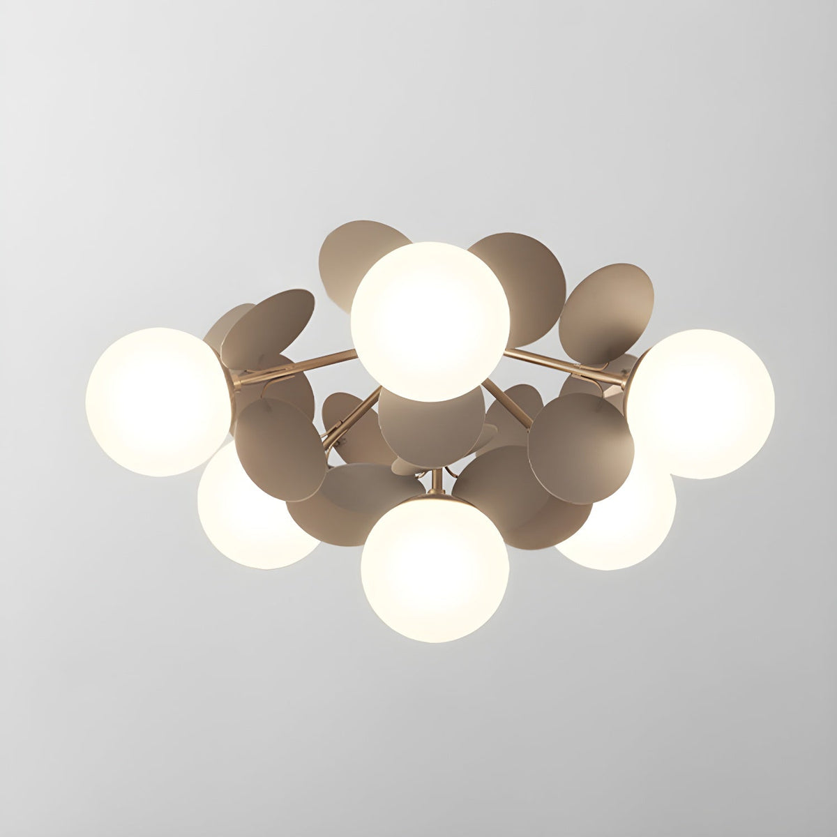 Round Macaron Ceiling Lamp 6 heads Dia 21.7″ x H 12.6″ / Grey Ceiling lamp