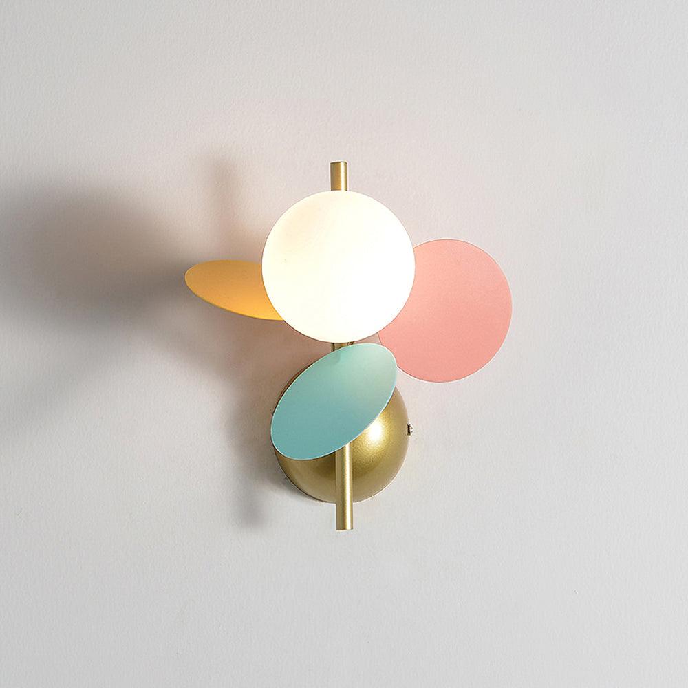 Round Macaron Wall Lamp ? 9.3″ x H 9.8″ / Dia 23.5cm x H 25cm / Colorful Wall lamp