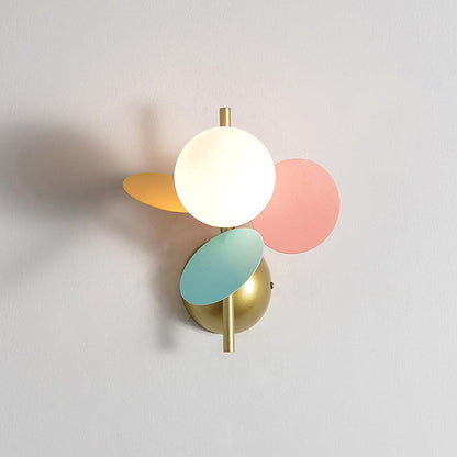 Round Macaron Wall Lamp ? 9.3″ x H 9.8″ / Dia 23.5cm x H 25cm / Colorful Wall lamp