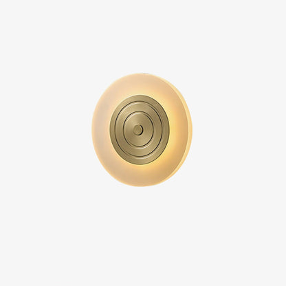 Round Moon Wall Lamp Dia 6.7″ x H 6.7″ / Dia 17cm x H 17cm / Polished brass & Frosted / Warm Light Wall lamp