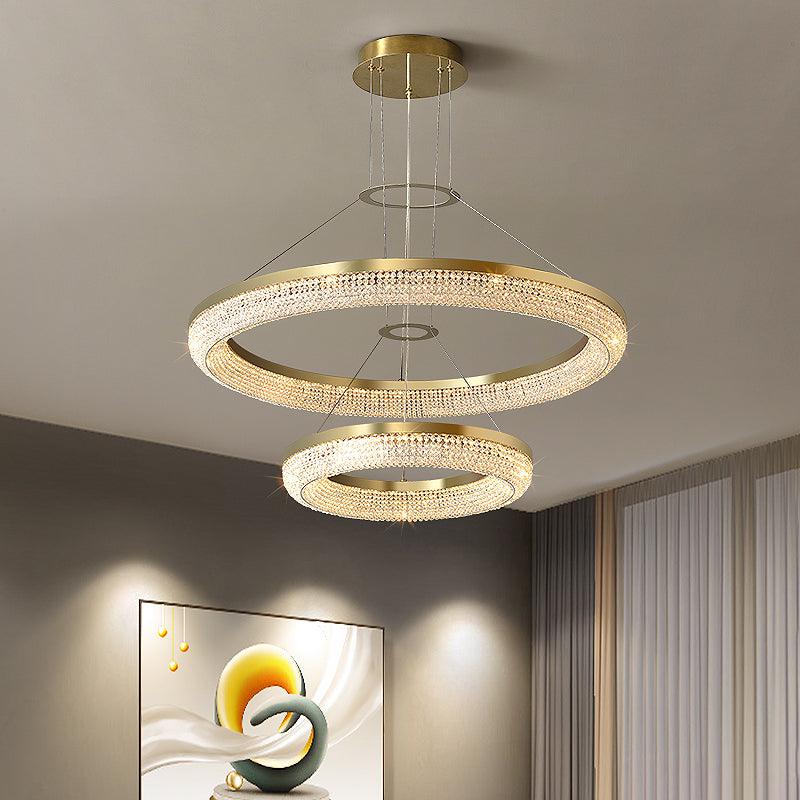 Round Ring Crystal Chandeliers Chandelier