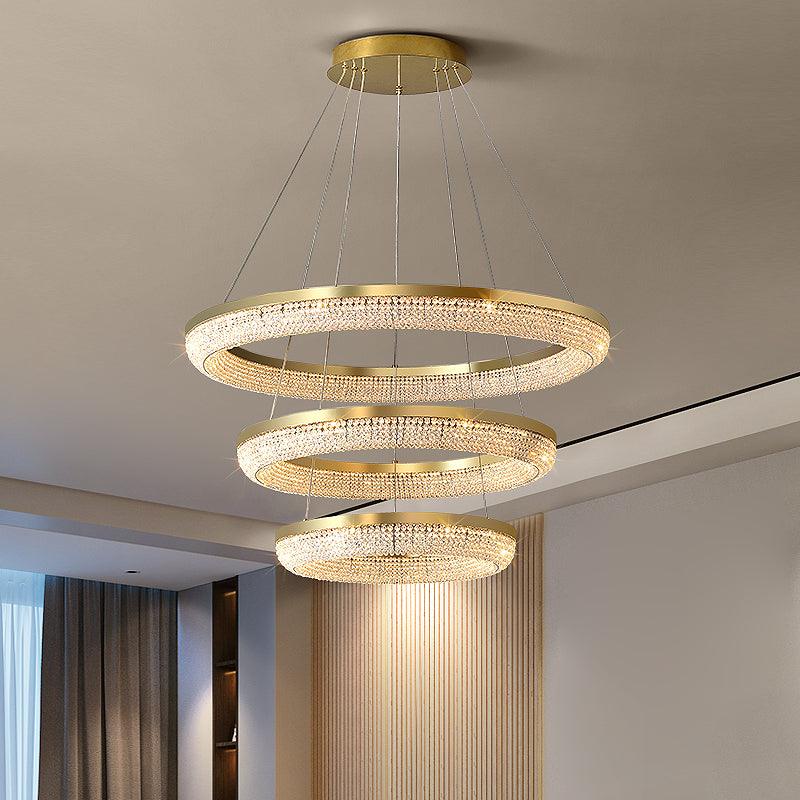 Round Ring Crystal Chandeliers Chandelier