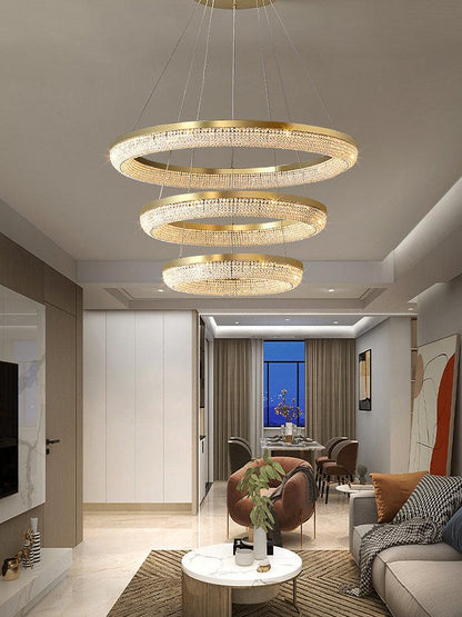 Round Ring Crystal Chandeliers Chandelier