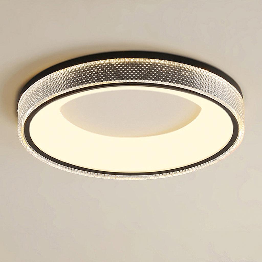 Round Shape Flush Ceiling Light Mode A: Dia 50cm x H 8cm / ? 19.7″ x H 3.1″ / Black / Warm White Ceiling lamp