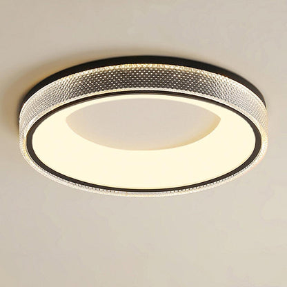 Round Shape Flush Ceiling Light Mode A: Dia 50cm x H 8cm / ? 19.7″ x H 3.1″ / Black / Warm White Ceiling lamp