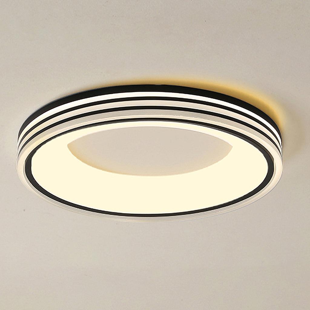 Round Shape Flush Ceiling Light Mode B: Dia 50cm x H 8cm / ? 19.7″ x H 3.1″ / Black / Warm White Ceiling lamp