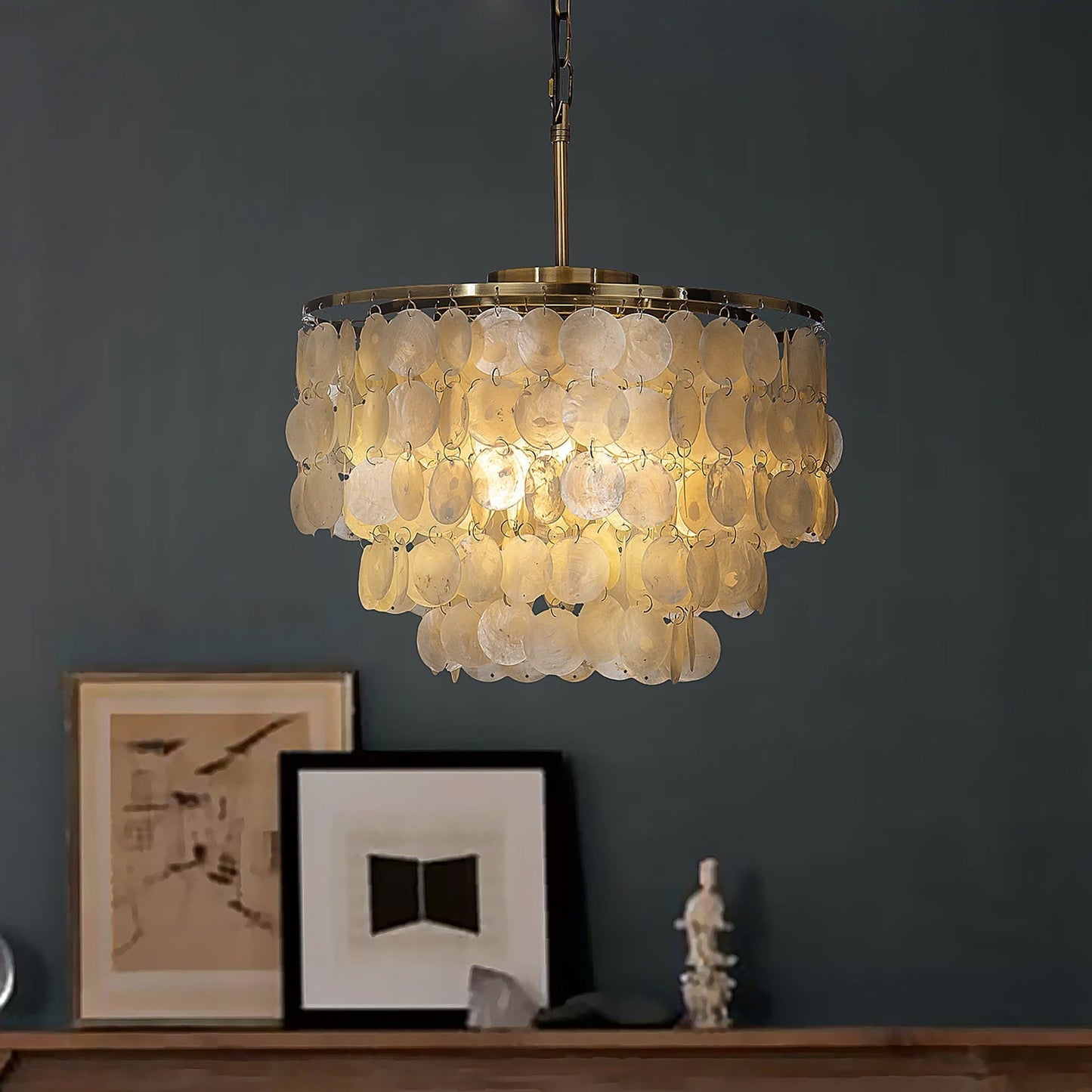 Round Shell Chandelier Chandelier