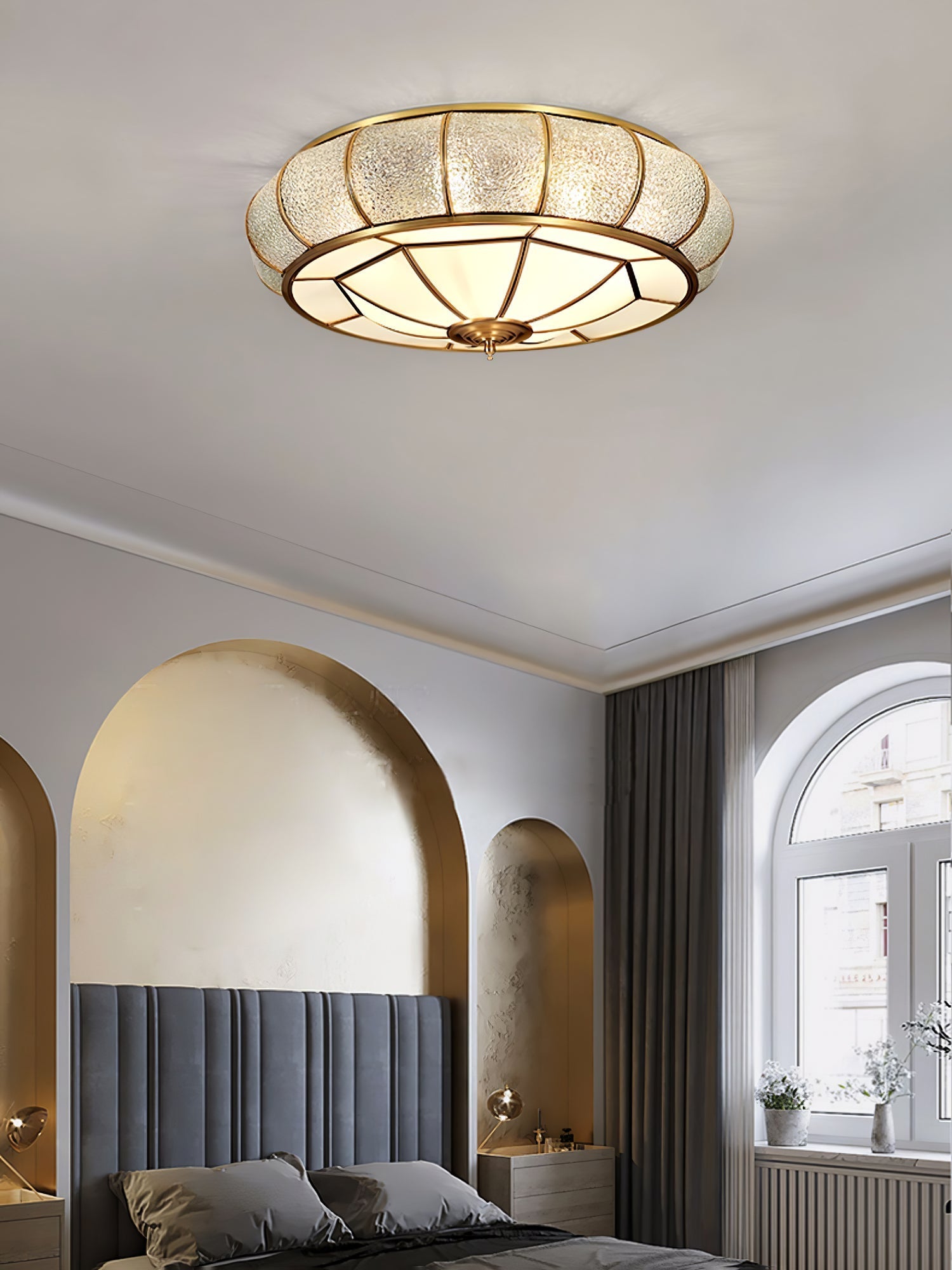 Round Textured Glass Ceiling Light Ceiling lamp