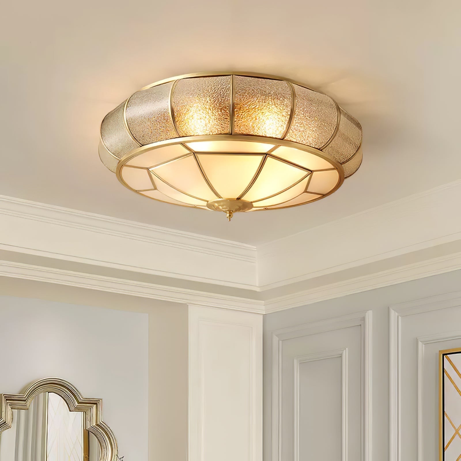 Round Textured Glass Ceiling Light Ceiling lamp