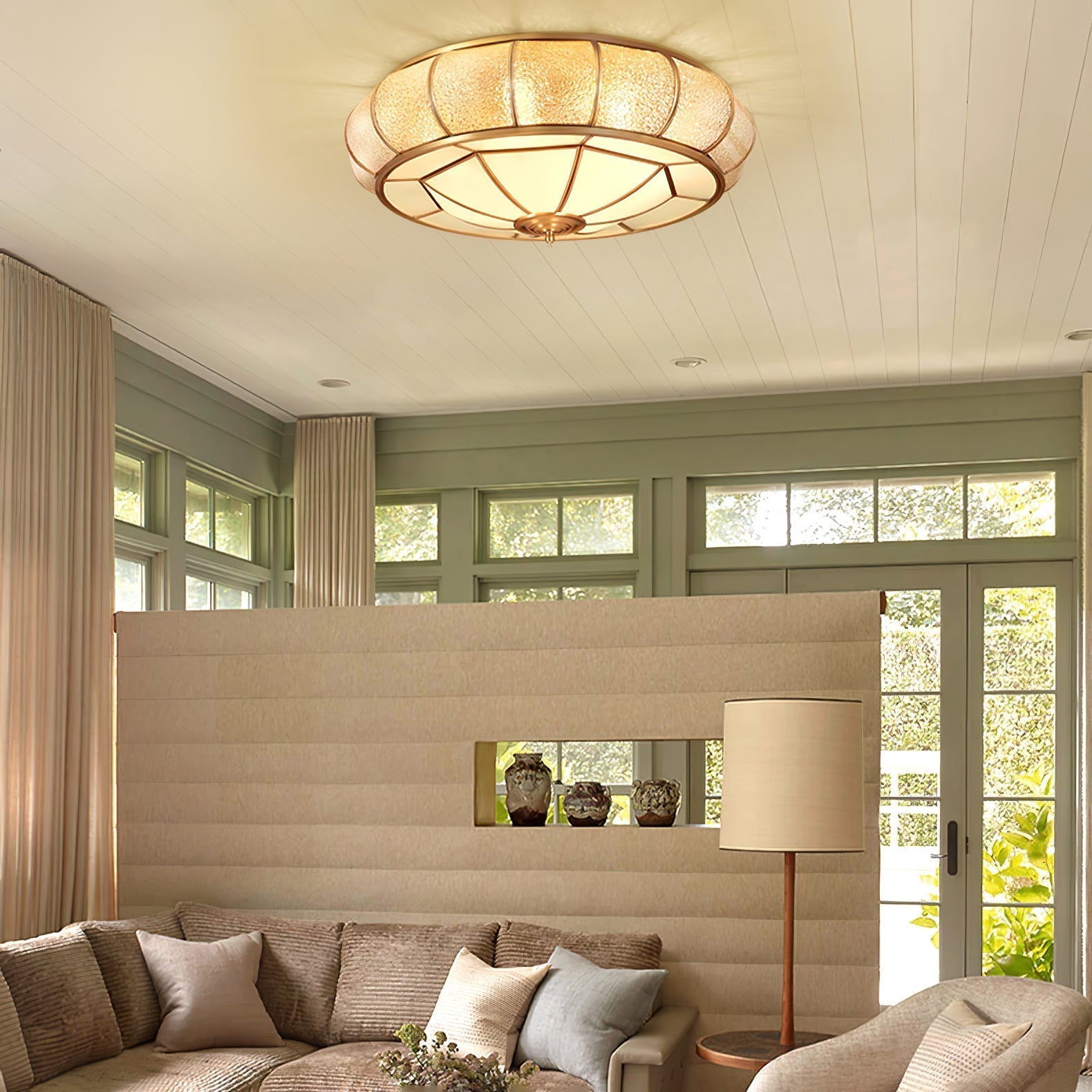 Round Textured Glass Ceiling Light Ceiling lamp