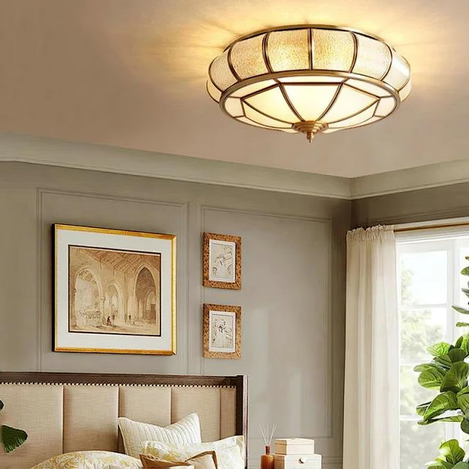 Round Textured Glass Ceiling Light Ceiling lamp