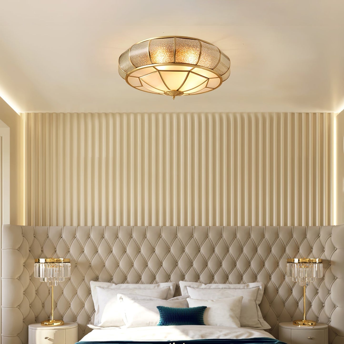 Round Textured Glass Ceiling Light Ceiling lamp