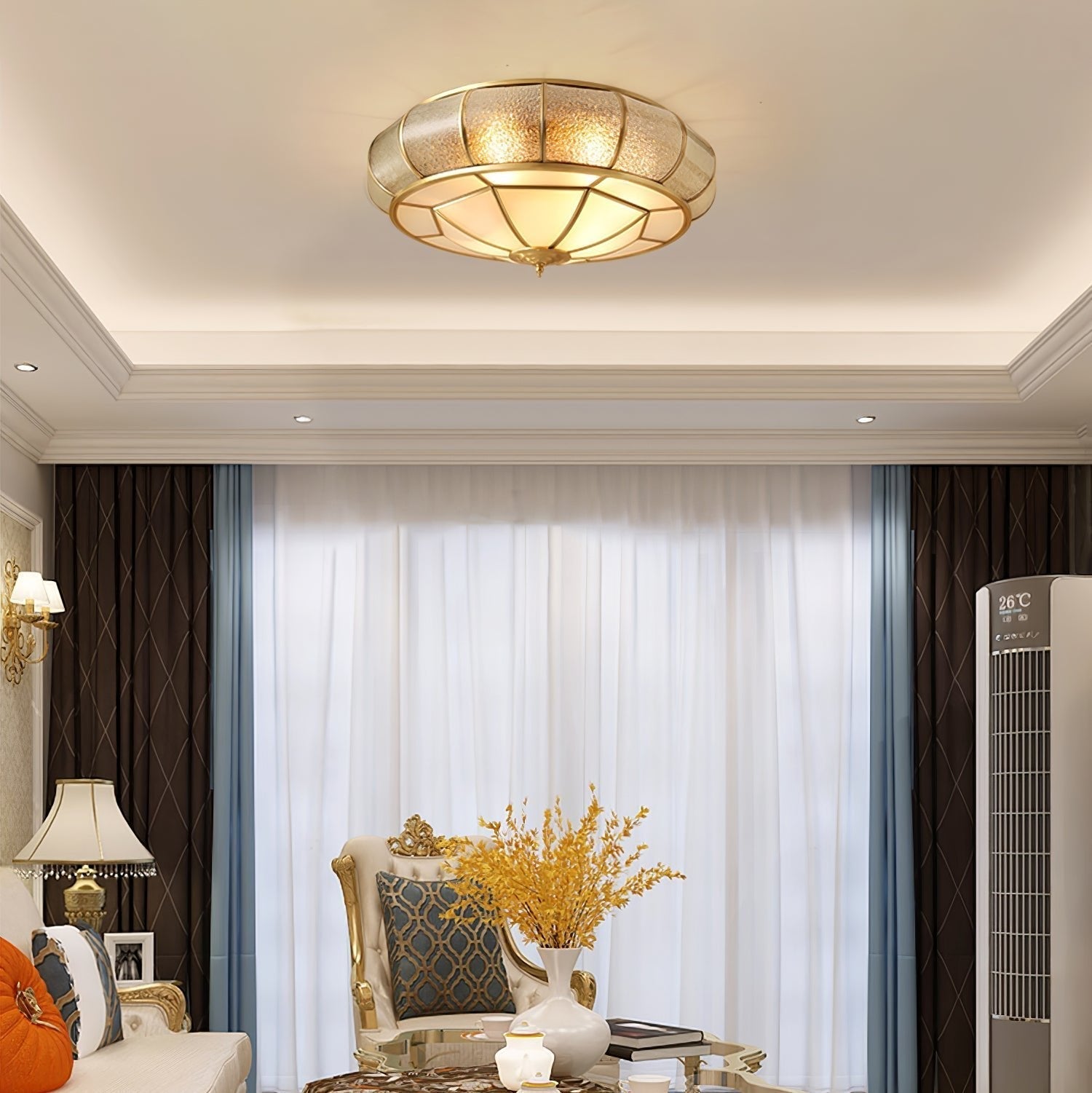 Round Textured Glass Ceiling Light Ceiling lamp