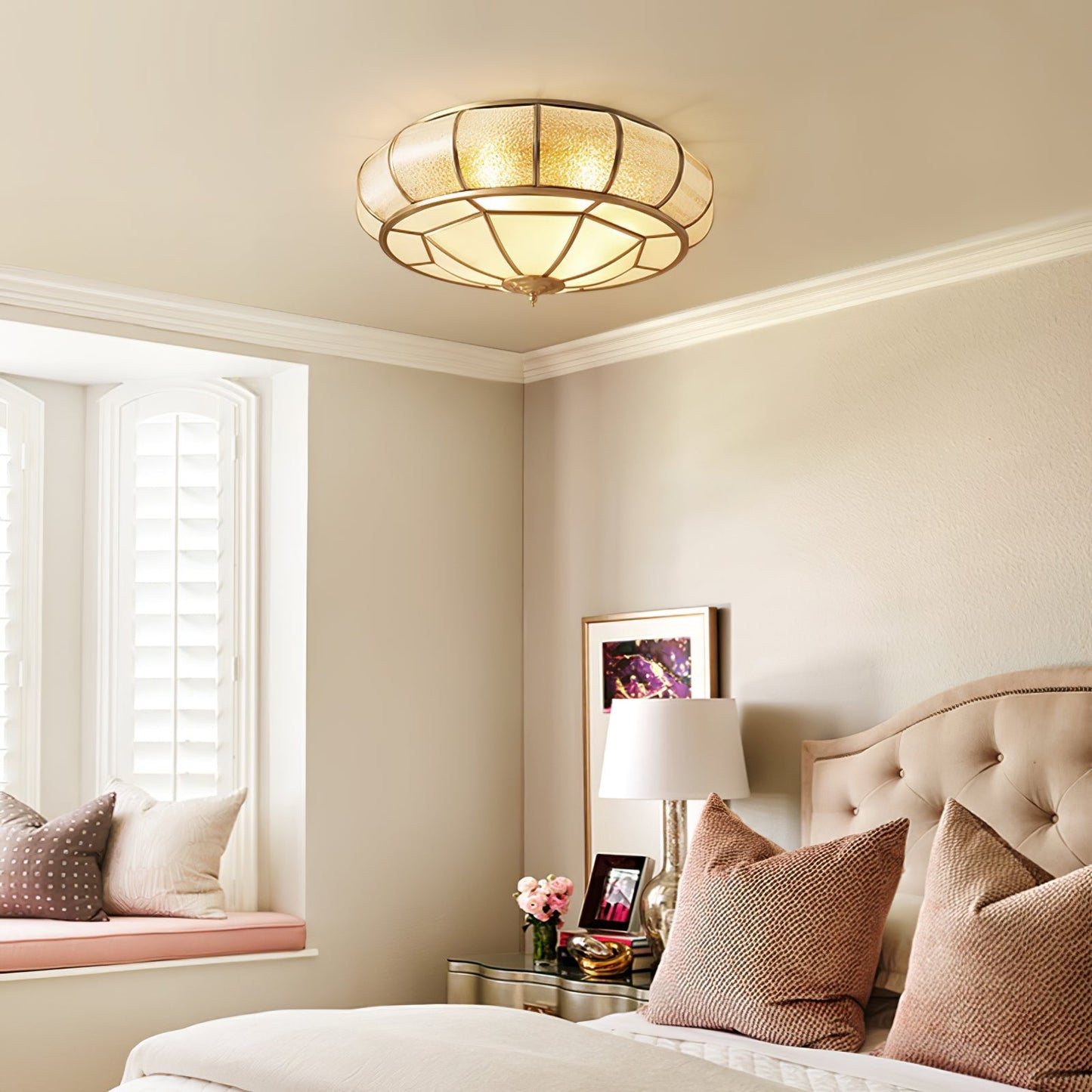 Round Textured Glass Ceiling Light Ceiling lamp