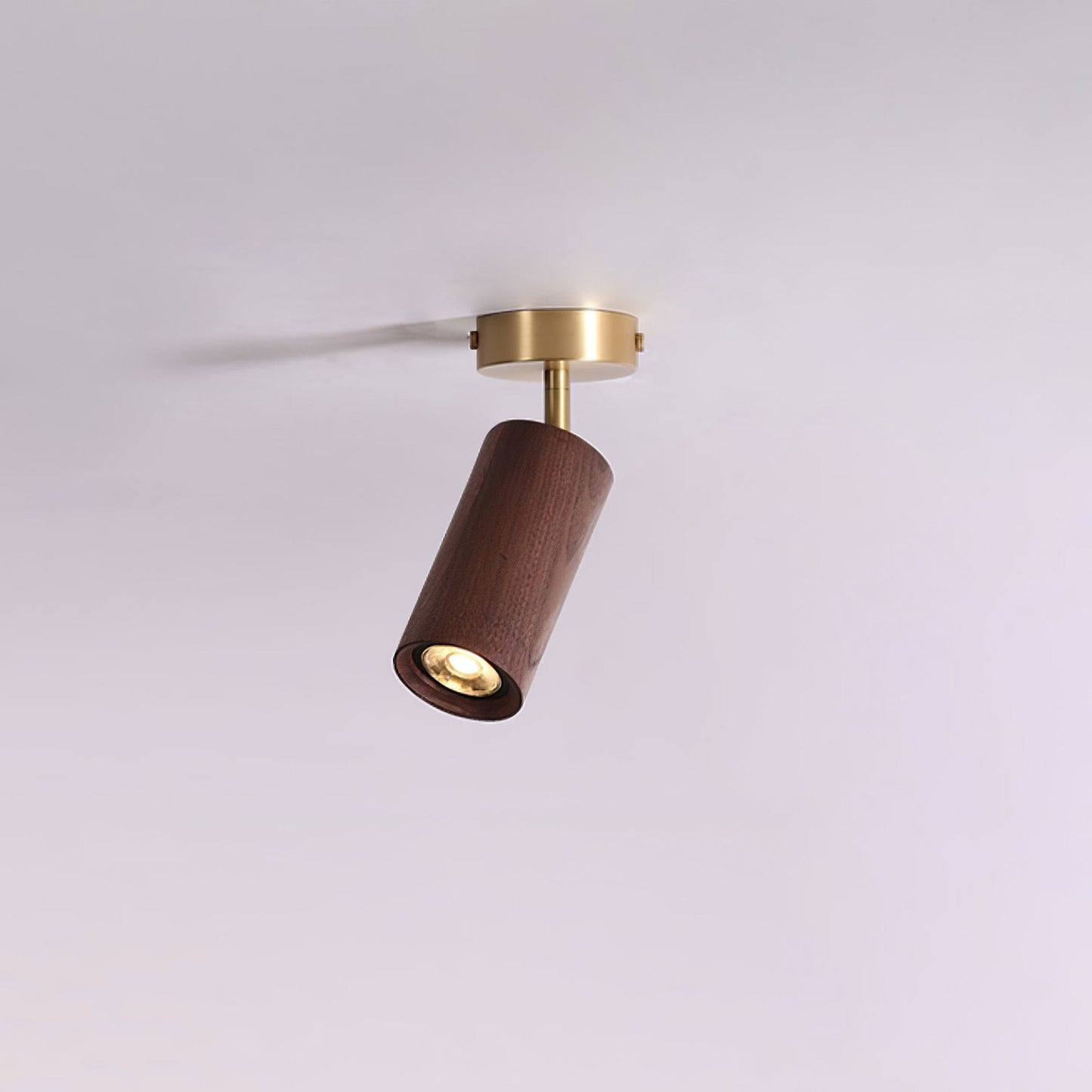 Rowan Ceiling Light 1 head: Dia 3.1″ x H 8.7″ / Walnut color & Gold / Warm Light 1001 Ceiling lamp