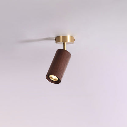 Rowan Ceiling Light 1 head: Dia 3.1″ x H 8.7″ / Walnut color & Gold / Warm Light 1001 Ceiling lamp