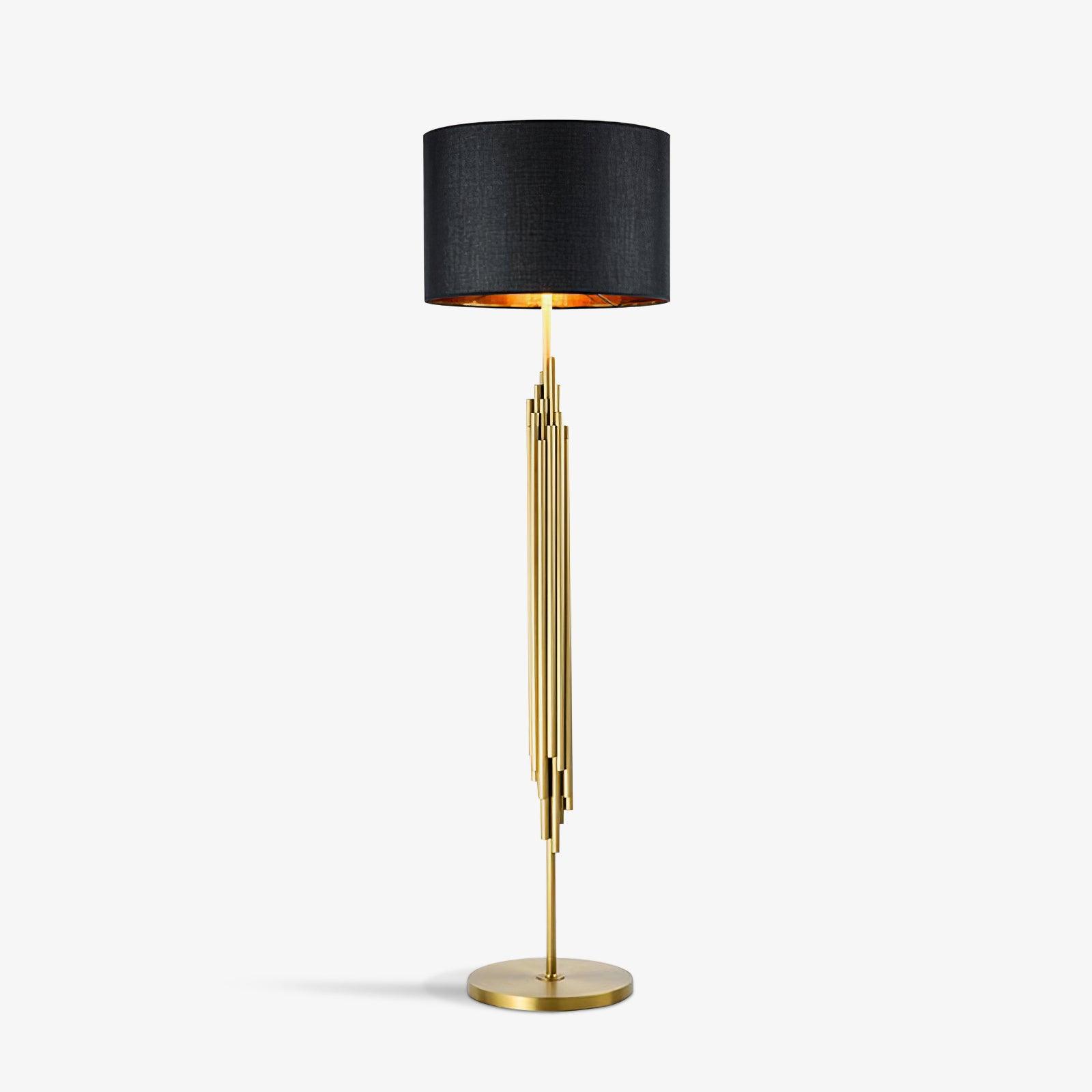 Rubell Floor Light ? 17.7″ x H 65″ / Dia 45cm x H 165m / Gold + Black / US plug Floor lamp