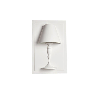 Plaster Picture Wall Lamp Dia 15.6″ x H 25.8″ / Dia 39.5cm x H 65.5cm / White / Warm Light Wall lamp