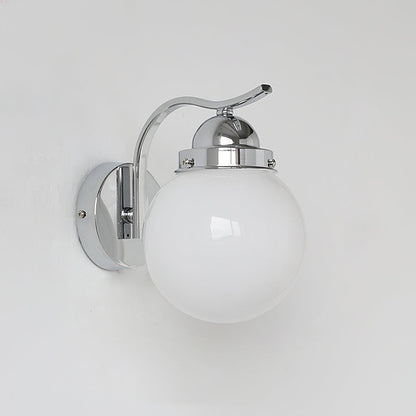 Ryttenberg Wall Lamp Φ 5.9″ x H 7.9″ / Dia 15cm x H 20cm / Chrome + White Wall lamp