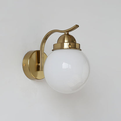 Ryttenberg Wall Lamp Φ 5.9″ x H 7.9″ / Dia 15cm x H 20cm / Copper plated + White Wall lamp