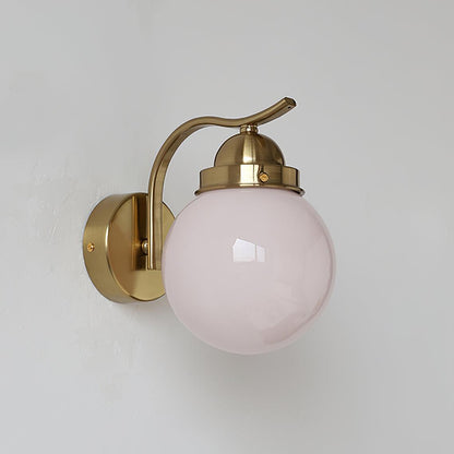 Ryttenberg Wall Lamp Φ 5.9″ x H 7.9″ / Dia 15cm x H 20cm / Copper plated + Pale Pink Wall lamp