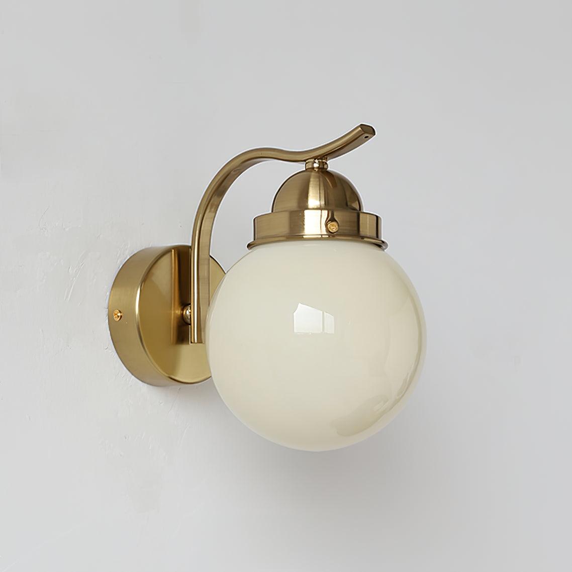 Ryttenberg Wall Lamp Φ 5.9″ x H 7.9″ / Dia 15cm x H 20cm / Copper plated + Beige Wall lamp
