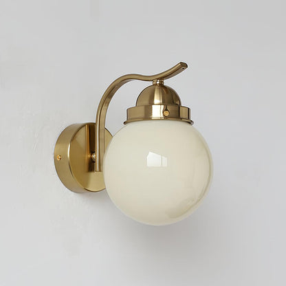 Ryttenberg Wall Lamp Φ 5.9″ x H 7.9″ / Dia 15cm x H 20cm / Copper plated + Beige Wall lamp