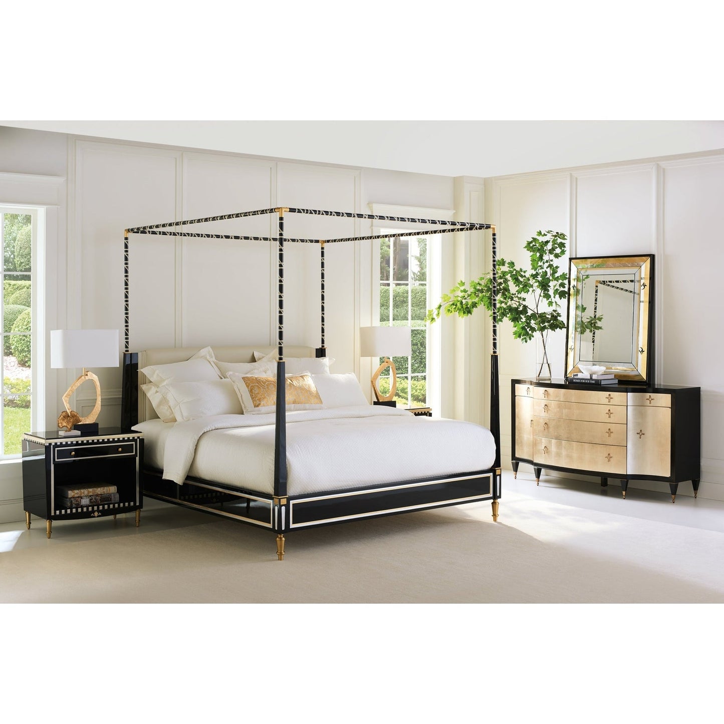 Caracole Promethean Couturier Canopy King Bed DSC