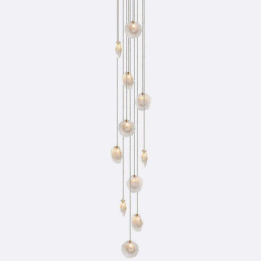 Crystal Shell CS11 LED Multi-Light Pendant
