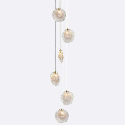 Crystal Shell CS6 LED Multi-Light Pendant