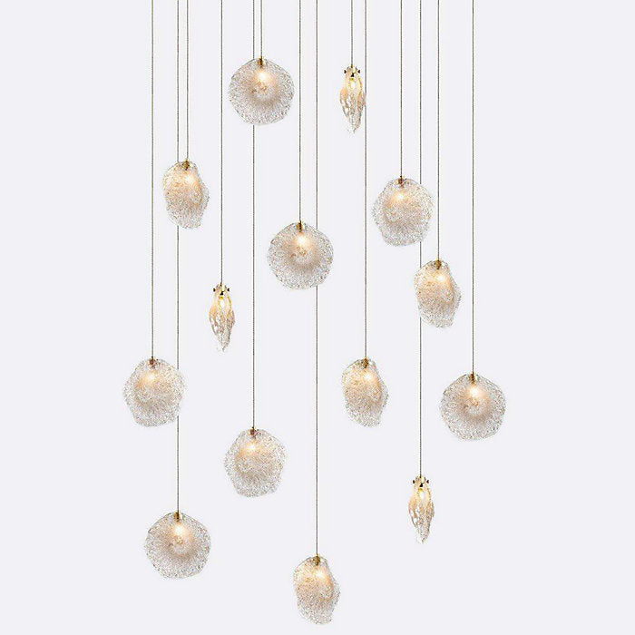 Crystal Shell 14 LED Multi-Light Pendant