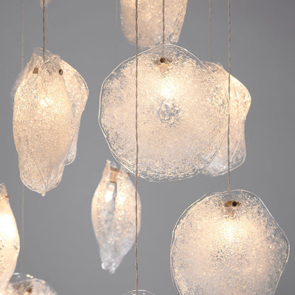 Crystal Shell 14 LED Multi-Light Pendant