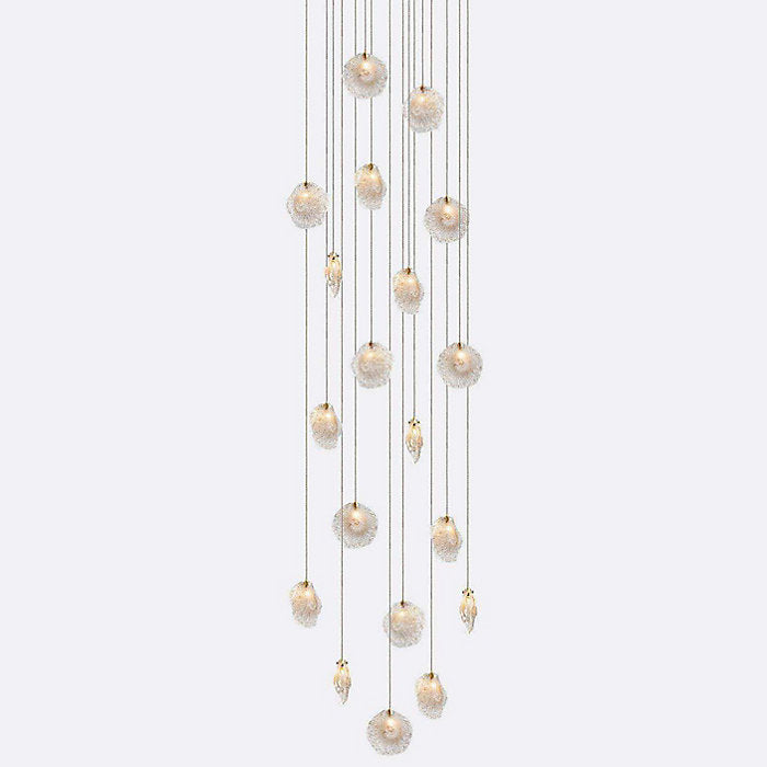 Crystal Shell CS19 LED Multi Light Pendant