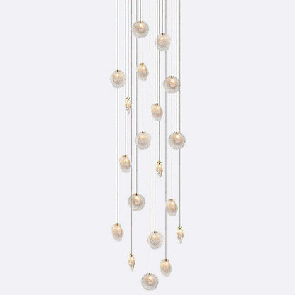 Crystal Shell CS19 LED Multi Light Pendant