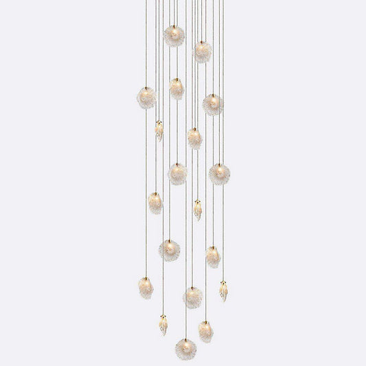 Crystal Shell CS19 LED Multi Light Pendant