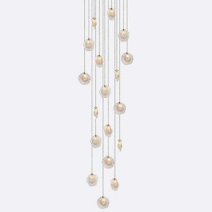 Crystal Shell 18 Multi-Light Pendant