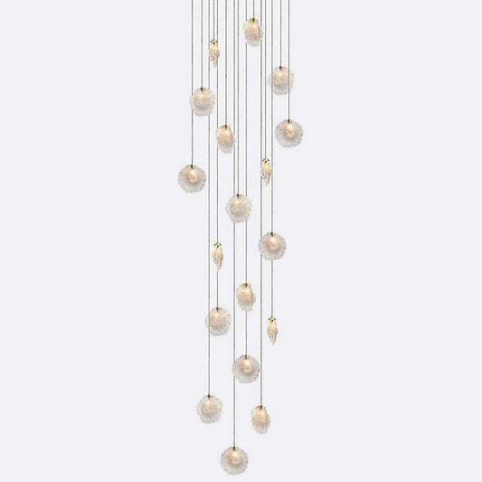 Crystal Shell 18 Multi-Light Pendant