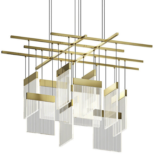 V Panels LED Large Multi-Light Pendant