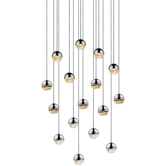 Grapes LED 16-Light Square Pendant