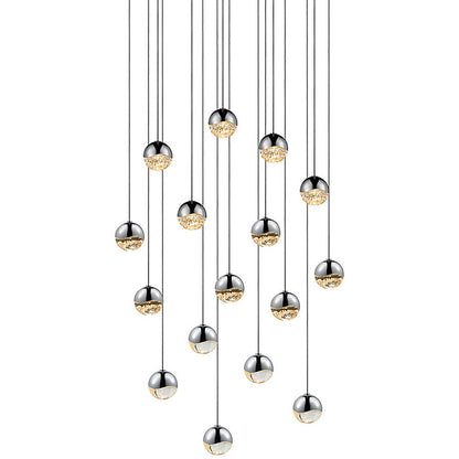 Grapes LED 16-Light Square Pendant