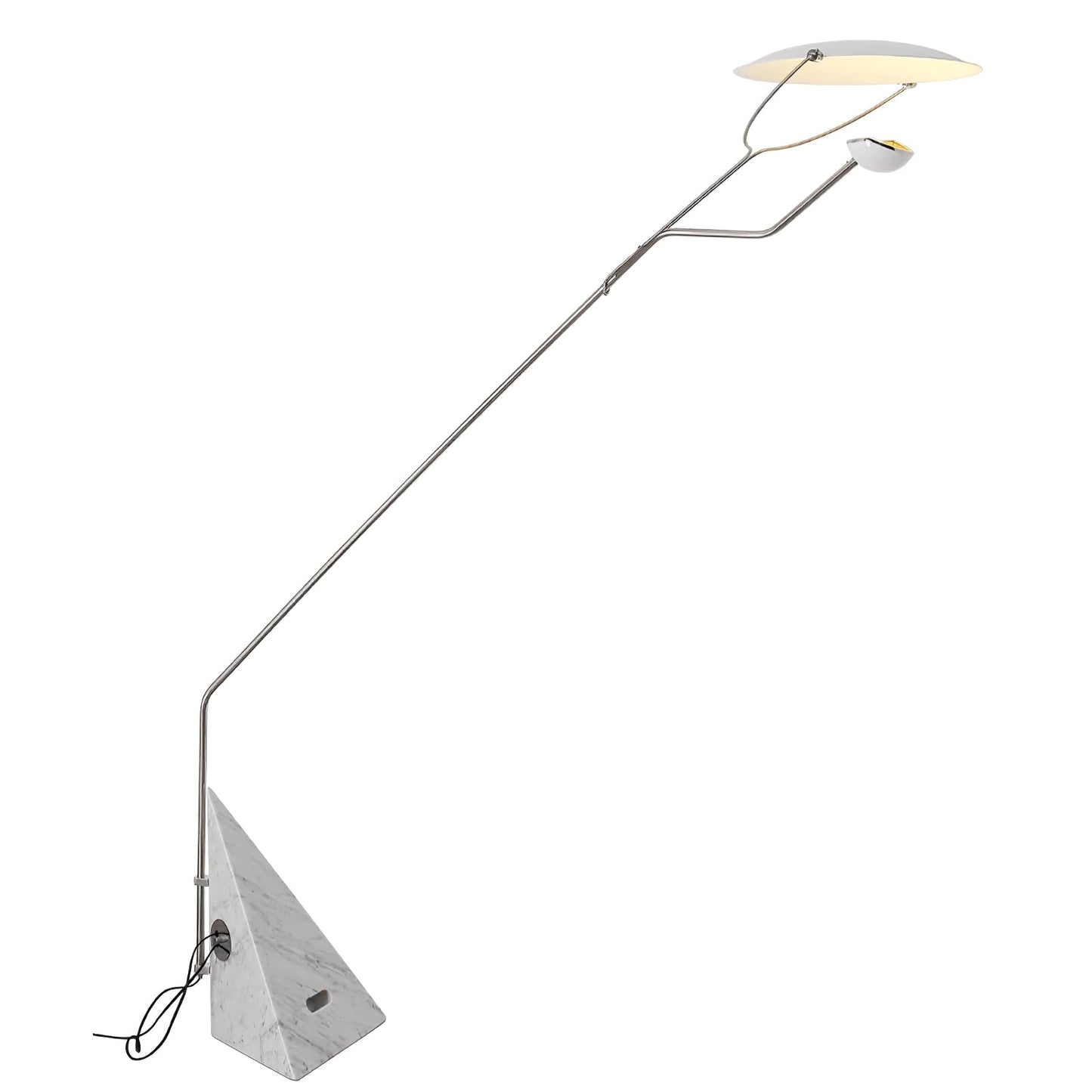 Salocchi Marble Floor Lamp L 57.1″ x W 23.6″ x H 86.6″ / L 145cm x W 60cm x H 220cm / White & Gray / US Plug Floor lamp