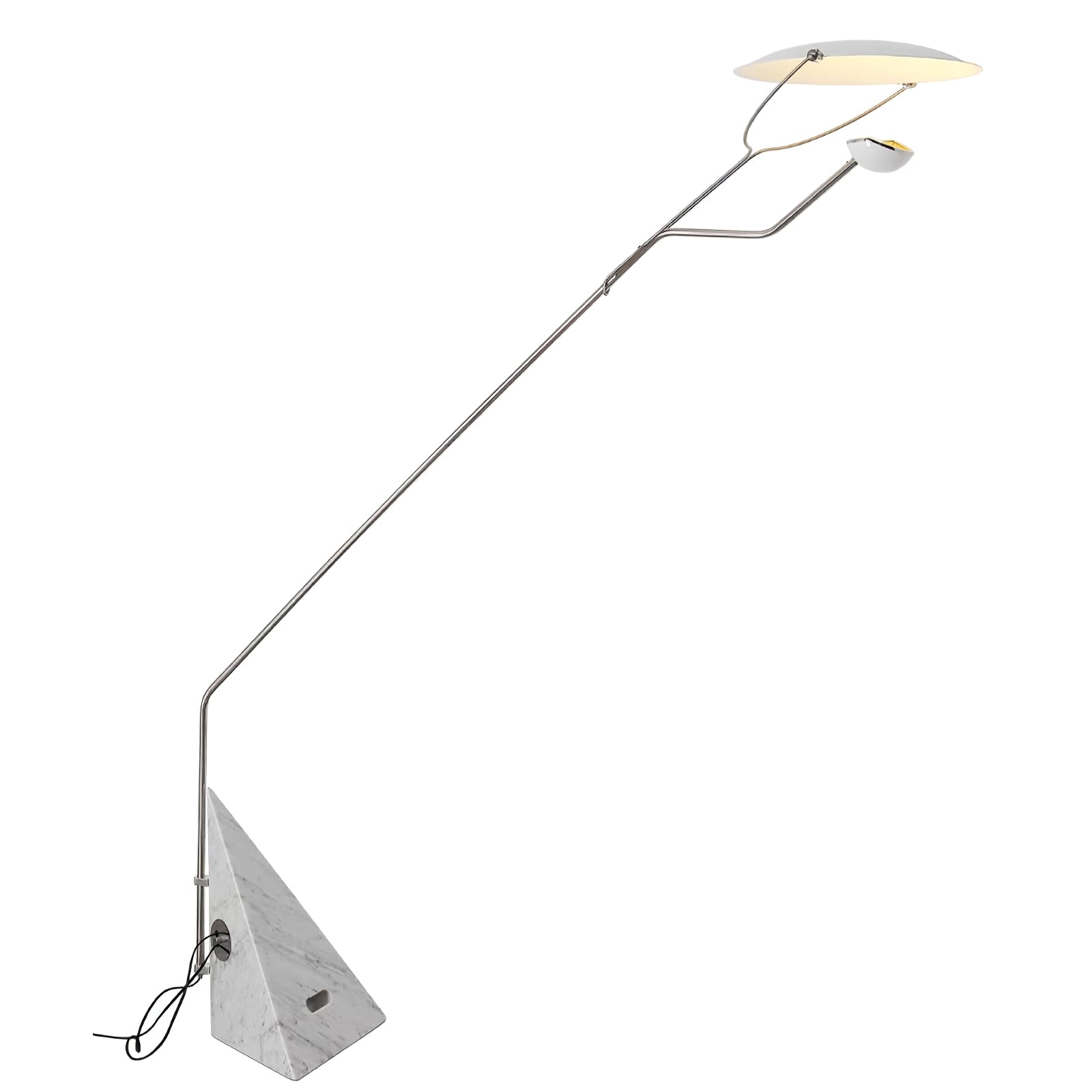 Salocchi Marble Floor Lamp L 57.1″ x W 23.6″ x H 86.6″ / L 145cm x W 60cm x H 220cm / White & Gray / US Plug Floor lamp