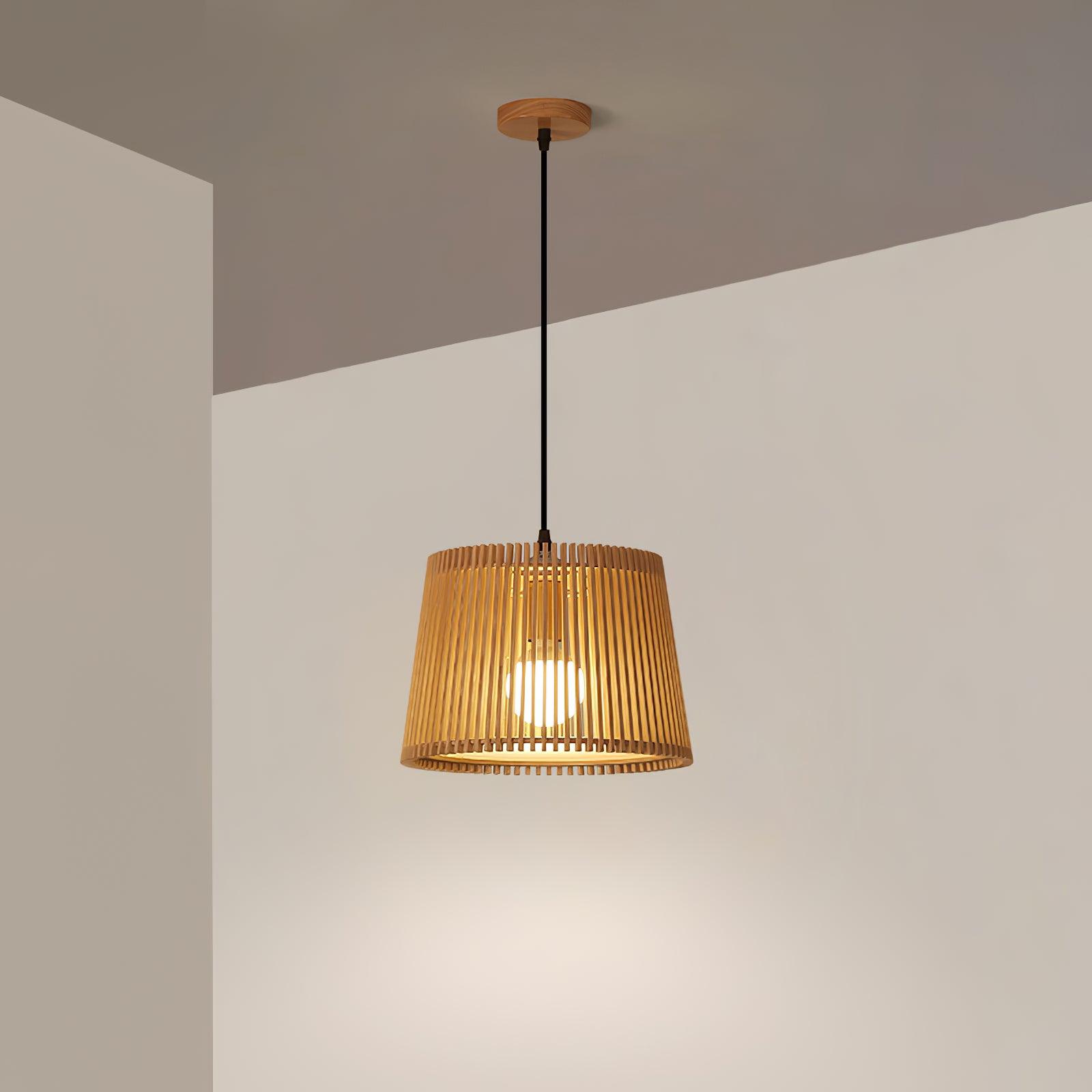 Samantha Pendant Lamp Dia 11.8″ x H 8.2″/ Dia 30cm x H 21cm / Wood Color Pendant light