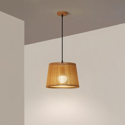 Samantha Pendant Lamp Dia 11.8″ x H 8.2″/ Dia 30cm x H 21cm / Wood Color Pendant light