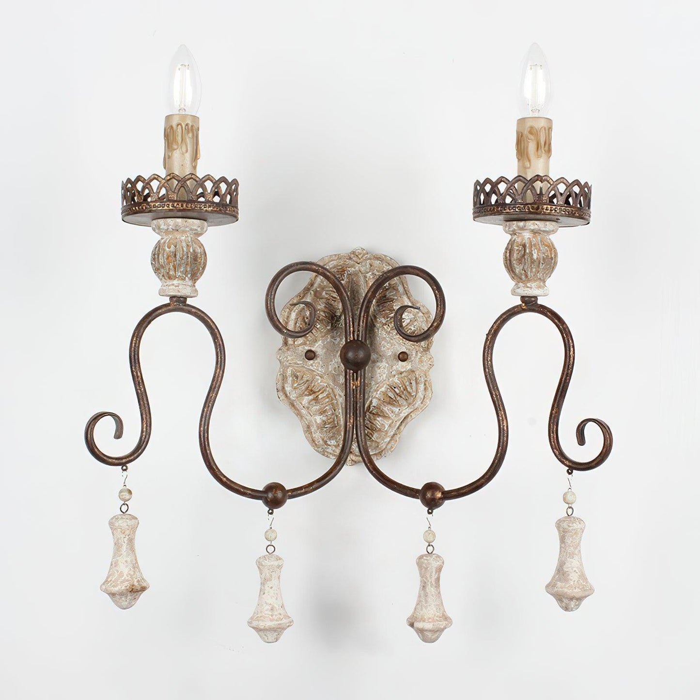 Santa Trinita Sconce W 11.8″ x H 11″ / W 30cm x H 28cm / Old white Wall lamp