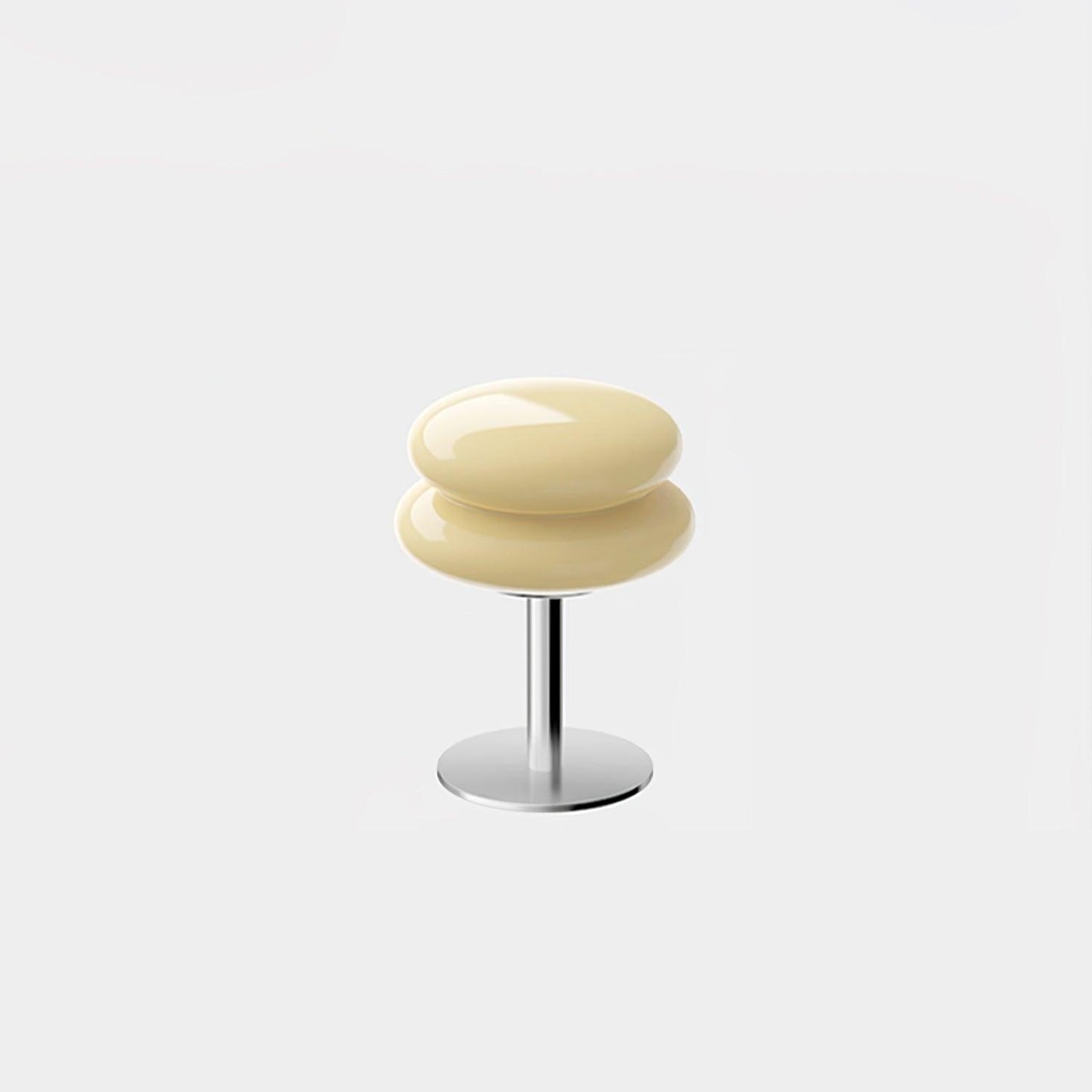 Saturn Glide Glass Table Lamp Chrome & Beige / US Plug / Three-Color Changing Light Table lamp