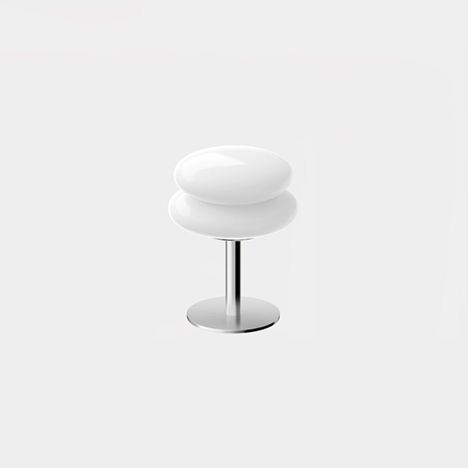 Saturn Glide Glass Table Lamp Chrome & White / US Plug / Three-Color Changing Light Table lamp