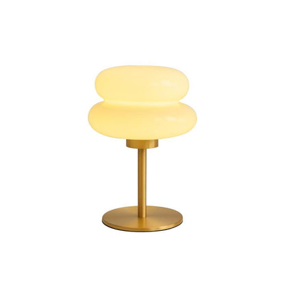 Saturn Glide Glass Table Lamp Gold & Beige / US Plug / Three-Color Changing Light Table lamp