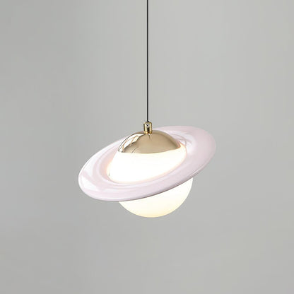 Saturn Planet Pendant Lamp Dia 7.8″ x H 7.8″ / Dia 20cm x H 20cm / Purple / Warm White Pendant light